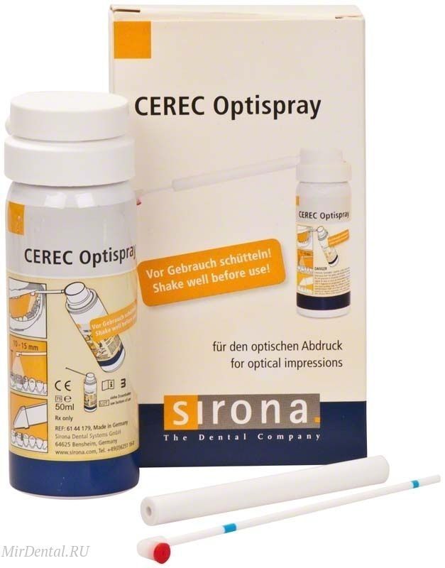 Cerec Opti Spray 50 мл Спрей стоматологический, в комплекте с распылительными насадками