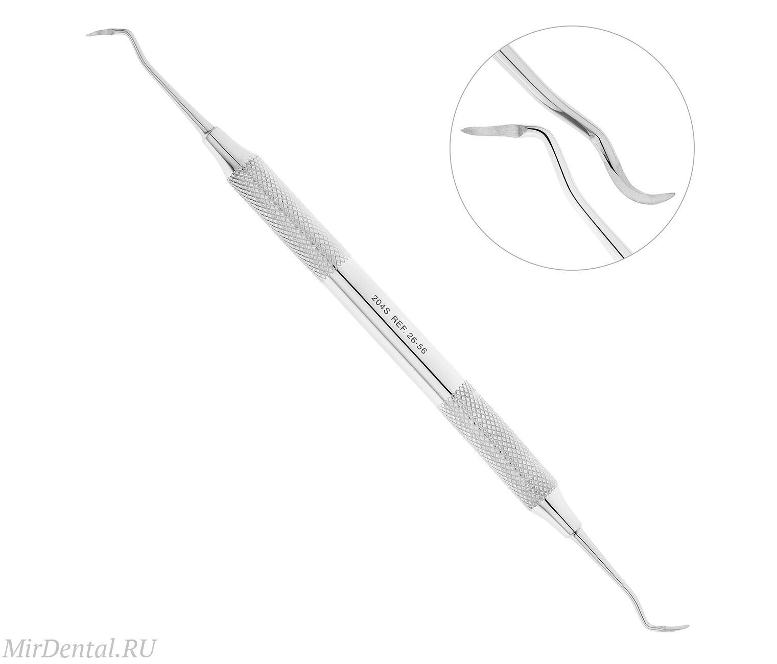Скейлер парадонтологический, форма 204S, ручка диаметр 8 мм, 26-56*