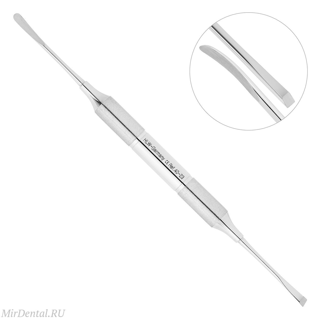 Распатор, ручка DELUXE, диаметр 10 мм, 3,5-3,5 мм, 40-23*