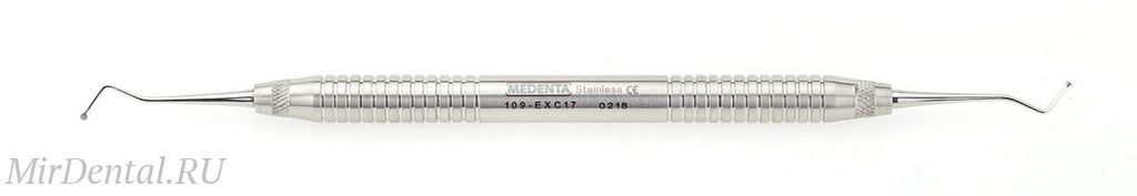 Экскаватор для удаления кариозного дентина, двухсторонний 17 (1,2 мм), ручка полая 8 мм