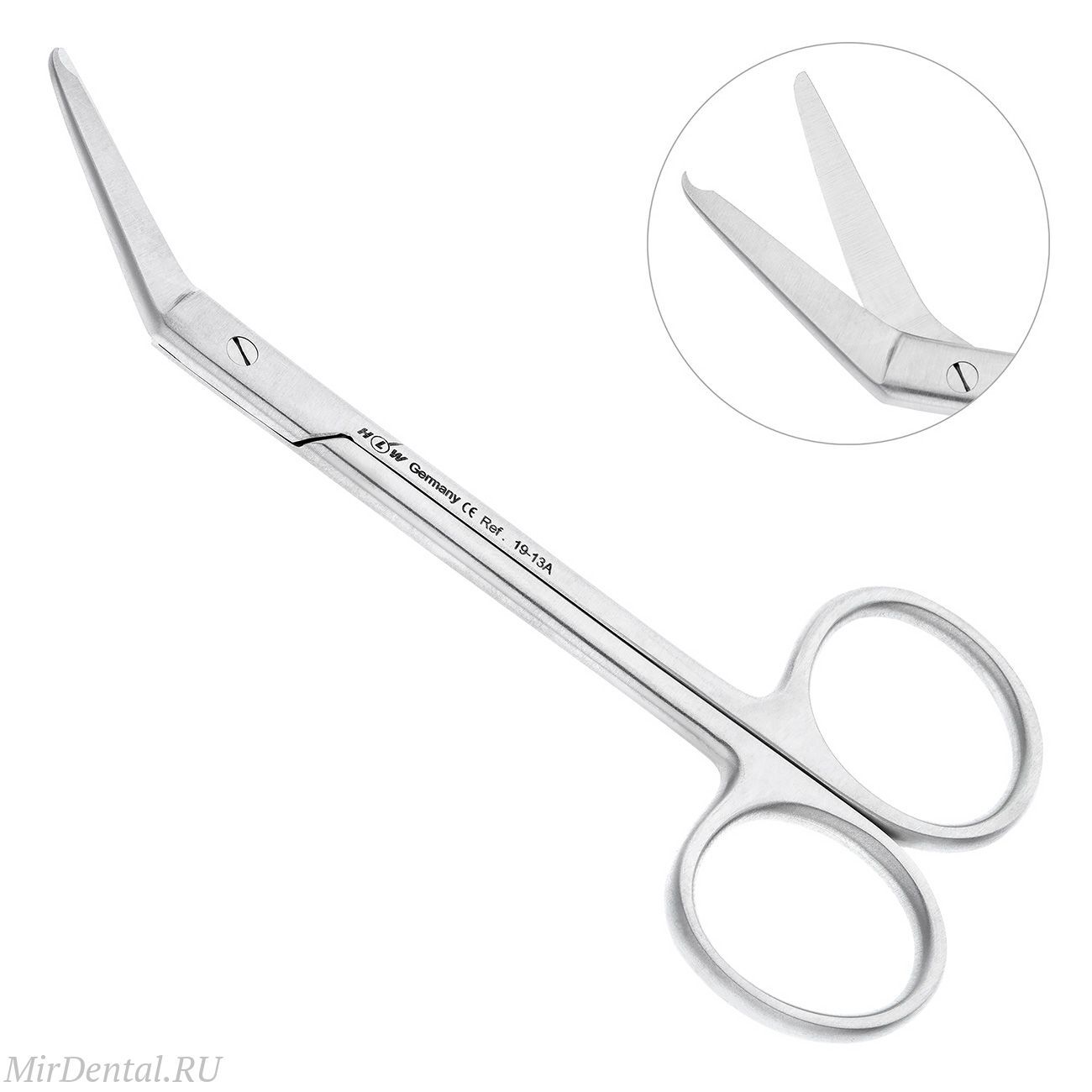 Ножницы хирургические угловые для снятия швов Nahtschere,11,5 см, 19-13A*