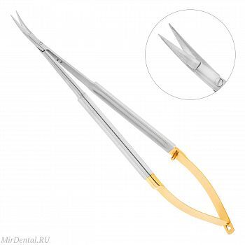 Ножницы хирургические изогнутые Micro Schere TC, 17 см, 40-48B*