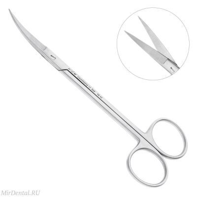 Ножницы хирургические изогнутые Joseph, 14,0 см, 19-12* HLW Dental (Германия)