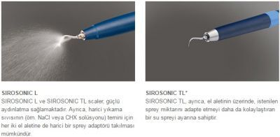 Sirosonic TL Ультразвуковой скалер с подсветкой, включая инструментальные насадки № 3L и № 4L Dentsply Sirona