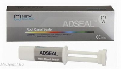 Материал стоматологический пломбировочный для корневых каналов ADSEAL, (двойной шприц 13.5г) Meta Biomed (Ю. Корея)