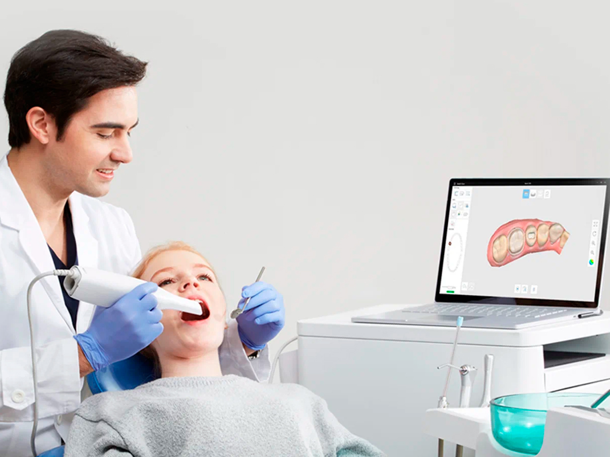 Использование интраорального сканера для получения оптического оттиска