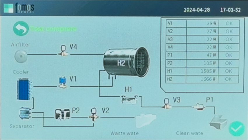 Функция самодиагностики в один клик Fomos Foster