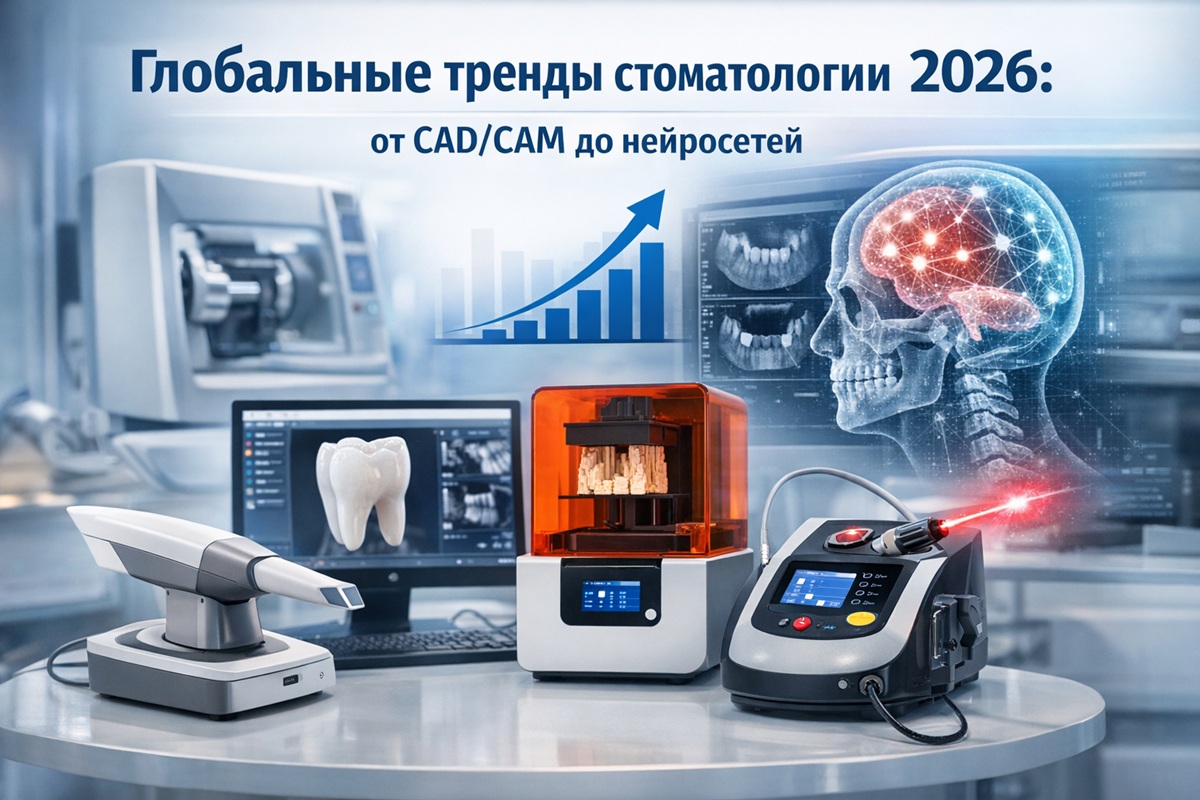 Тренды развития стоматологии 2026: ИИ, цифровые протоколы, 3D-печать и лазеры Тренды развития стоматологии 2026: ИИ, цифровые протоколы, 3D-печать и лазеры