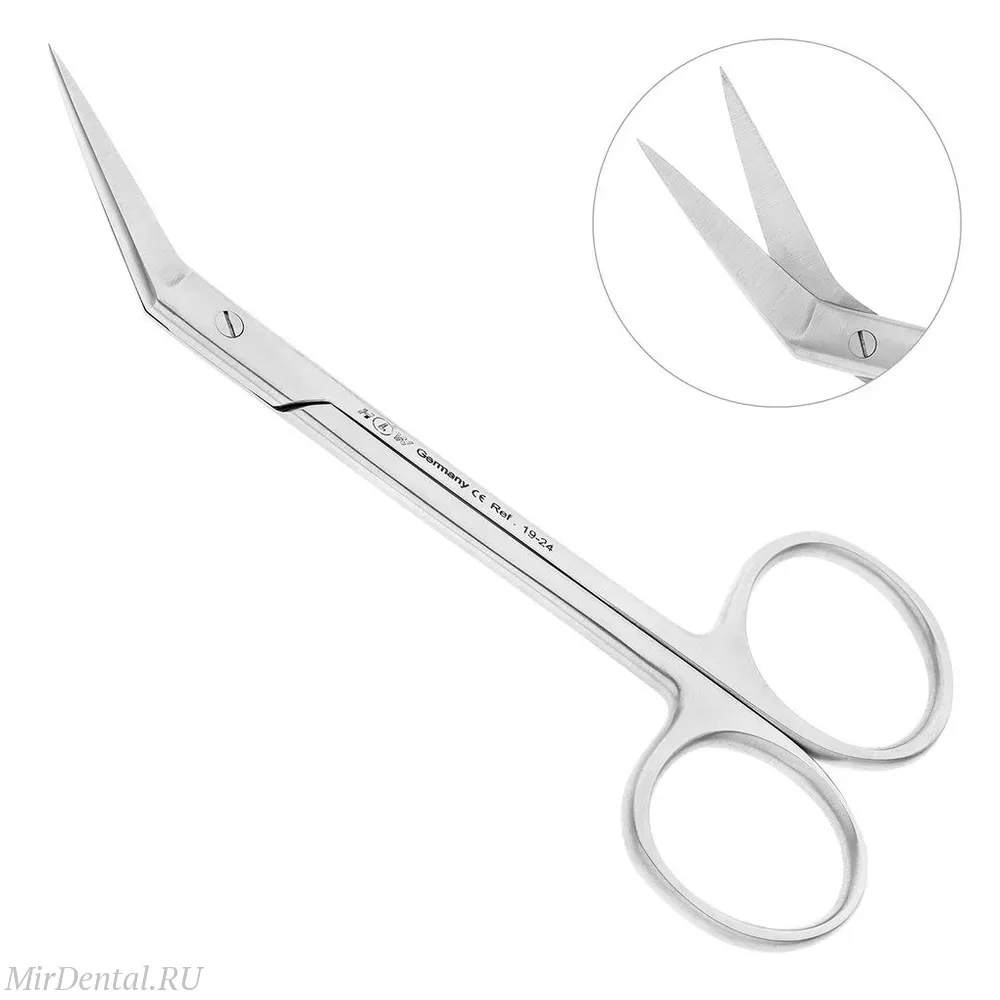 Ножницы хирургические угловые Fadenschere, 11,5 см, 19-24*