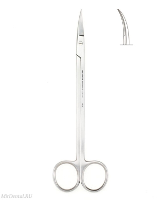 Ножницы изогнутые Kelly 18 см Medenta-Instruments (Пакистан)  131-220