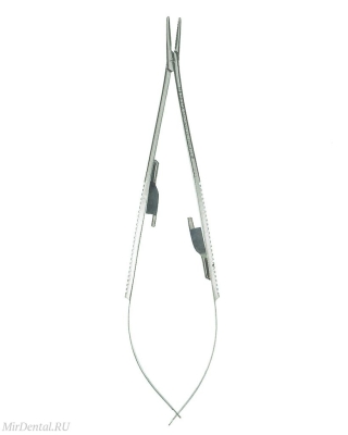 Иглодержатель с фиксатором изогнутый Castroviejo 121-426-P, 18 см Medenta-Instruments (Пакистан)  121-426-P