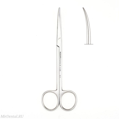 Ножницы изогнутые Metzenbaum 14 см (тупоконечные) Medenta-Instruments (Пакистан)  131-309