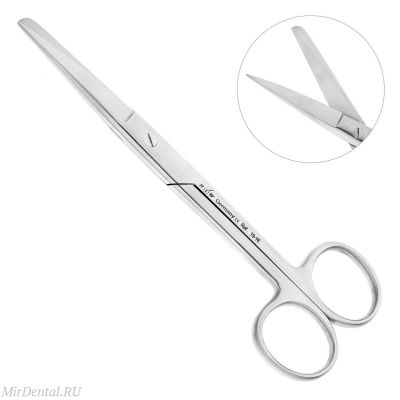 Ножницы хирургические, острый/тупой,14,5см,, 19-16* HLW Dental (Германия)