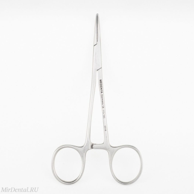 Зажим кровоостанавливающий изогнутый Micro halstead, 12см Medenta-Instruments (Пакистан)  113-105-P
