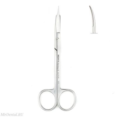 Ножницы изогнутые Goldman-Fox 13 см (зазубренные) Medenta-Instruments (Пакистан)  131-213-P
