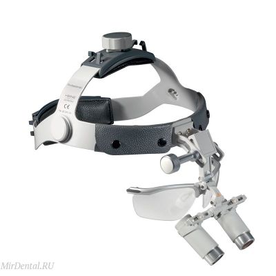 Лупа налобная бинокулярная Heine HRP 6.0x340 шлем Professional L + S-Guard