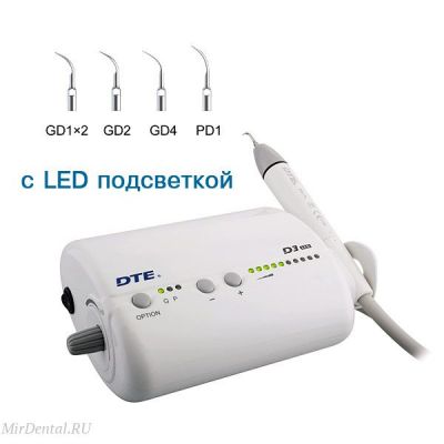 DTE-D3 LED Ультразвуковой скалер с оптикой, в комплекте 5 насадок Woodpecker (Китай)