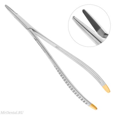 Иглодержатель хирургический прямой Toennis TC, 18 см, 20-23* HLW Dental (Германия)