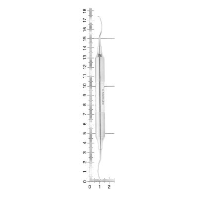 Кюрета парадонтологическая Gracey MF, форма 11/12, ручка DELUX, диаметр 10 мм, экстра легкая, 26-41BMF* HLW Dental (Германия)