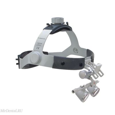 Лупа налобная бинокулярная Heine HR 2.5x340 шлем Professional L