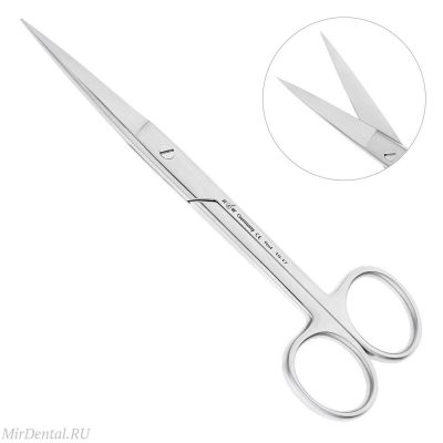 Ножницы хирургические, острый/острый, 14,5см,, 19-17* HLW Dental (Германия)