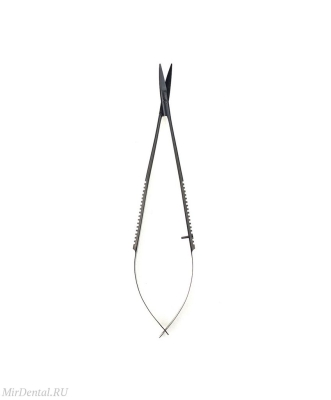 Ножницы микрохирургические изогнутые по плоскости Westcott 11см (тупоконечные) с покрытием TN Medenta-Instruments (Пакистан)  131-266-TN