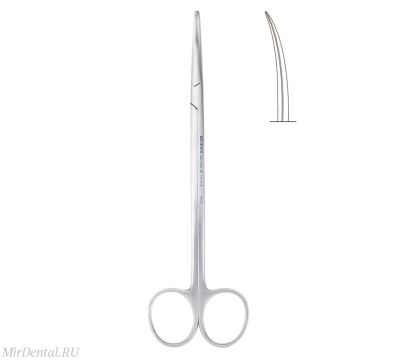 Ножницы изогнутые Metzenbaum Delicate 18 см (тупоконечные) Medenta-Instruments (Пакистан)  131-316