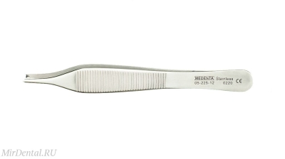 Пинцет для мягких тканей, 1х2 зубый, 12см Medenta-Instruments (Пакистан)  05-225-12-P
