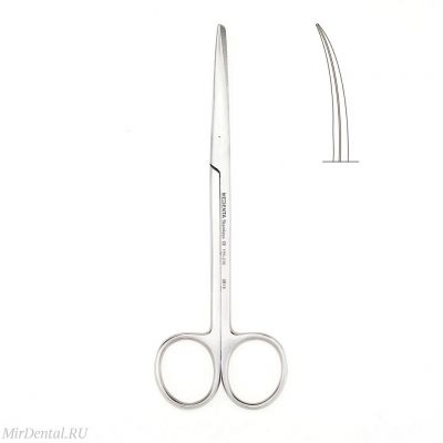 Ножницы изогнутые Metzenbaum 14 см (тупоконечные/остроконечные) Medenta-Instruments Co (Пакистан)