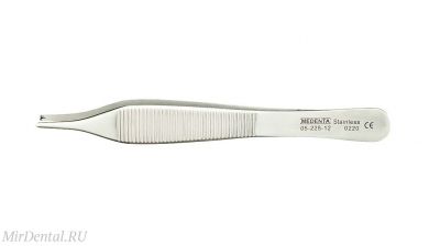 Пинцет для мягких тканей, 1х2 зубый, 12см Medenta-Instruments Co (Пакистан)