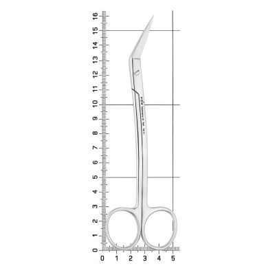 Ножницы хирургические угловые Goldmann-Fox, 16 см, 19-11* HLW Dental (Германия)