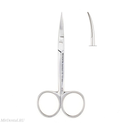Ножницы изогнутые Cutical 10 см Medenta-Instruments (Пакистан)  131-402-P