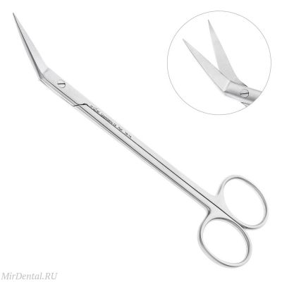 Ножницы хирургические угловые Locklin, 16 см, 19-10* HLW Dental (Германия)