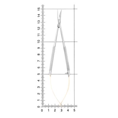 Ножницы хирургические изогнутые Castroviejo-Gomel TC, 14 см, 19-28TC* HLW Dental (Германия)