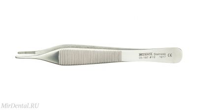 Пинцет с насечками, 12см Medenta-Instruments Co (Пакистан)