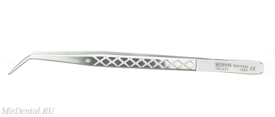 Пинцет стоматологический College с насечками, диагональ, 15см Medenta-Instruments (Пакистан)  103-031-P