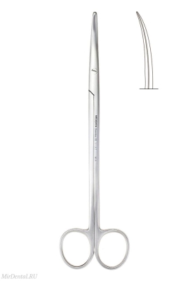 Ножницы изогнутые Metzenbaum Delicate 20 см (тупоконечные) Medenta-Instruments (Пакистан)  131-317