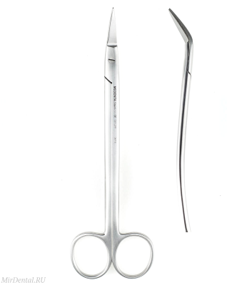Ножницы изогнутые Dean 17 см (зазубренные) Medenta-Instruments (Пакистан)  131-211
