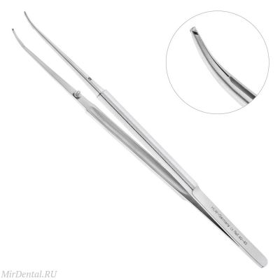 Пинцет хирургический изогнутый, 40-45* HLW Dental (Германия)