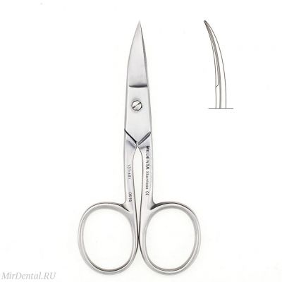 Ножницы изогнутые Nail 10 см Medenta-Instruments Co (Пакистан)