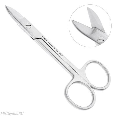 Ножницы коронковые, зубчатая поверхность, 10 см, 19-18* HLW Dental (Германия)