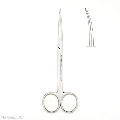 Ножницы изогнутые по плоскости Metzenbaum 14 см (остроконечные), 131-311-P Medenta-Instruments Co (Пакистан)