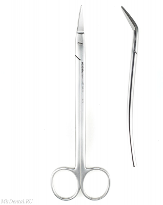 Ножницы изогнутые Dean 17 см (зазубренные) Medenta-Instruments Co (Пакистан)