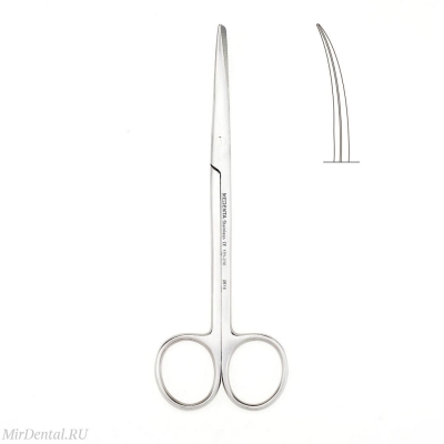 Ножницы изогнутые Metzenbaum 14 см (тупоконечные/остроконечные) Medenta-Instruments (Пакистан)  131-310