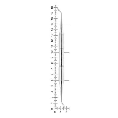 Ложка кюретажная изогнутая 10х5 мм комбинированная со штопфером 3 мм, 40-71* HLW Dental (Германия)