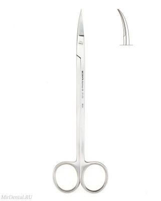 Ножницы изогнутые Kelly 18 см Medenta-Instruments Co (Пакистан)