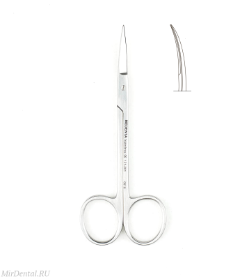 Ножницы изогнутые по плоскости Iris, 131-201-P Medenta-Instruments (Пакистан)  131-201-P