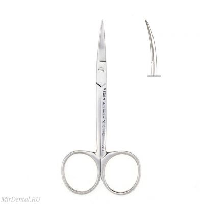 Ножницы изогнутые Cutical 10 см Medenta-Instruments Co (Пакистан)