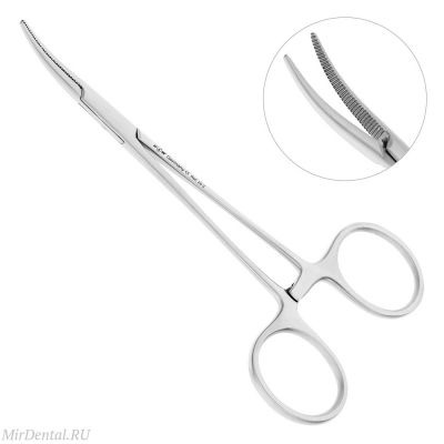 Зажим изогнутый Halstead-Mosquito, 12,5 см, 20-2* HLW Dental (Германия)