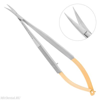 Ножницы хирургические изогнутые Castroviejo TC, 14 см, 19-23TC* HLW Dental (Германия)